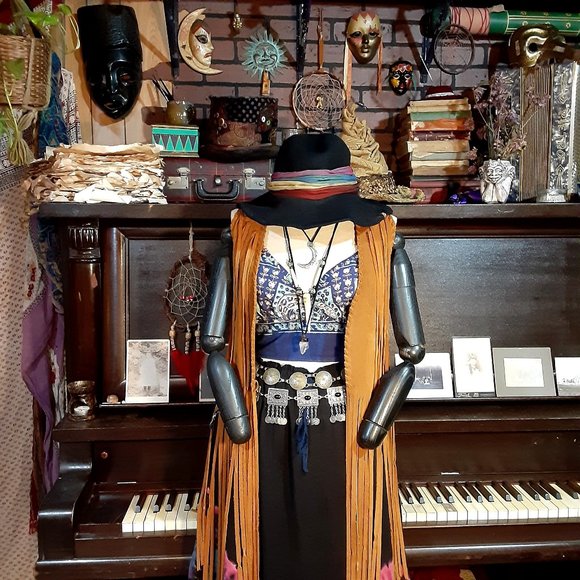 Gypsy Rose Festival Boho Hippie Halter Top - Picture 6 of 16